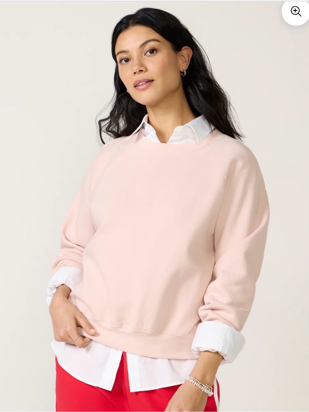 Evereve Heritage Lightweight Crewneck Sweater - Soft Pink